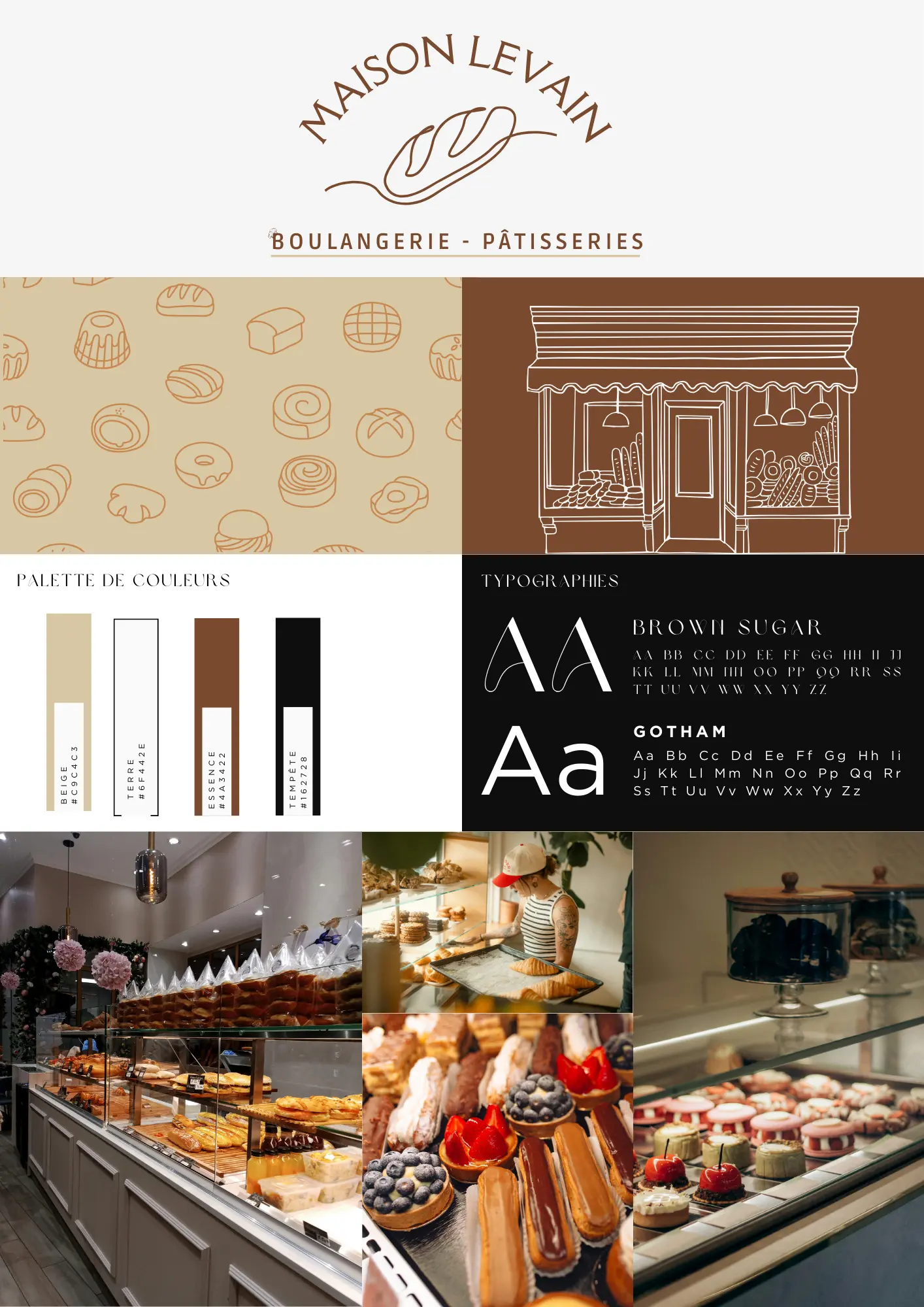 Charte graphique boulangerie - Identité visuelle complète avec logo, couleurs et typographies - Réalisation Agence Harmonia